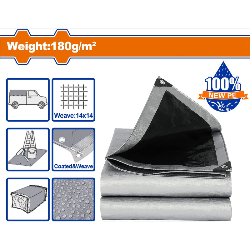 Lonas de Polietileno gris  Peso: 180g/m2. Espesor: 0.25mm. Ambos lados laminados. Impermeable.