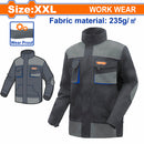 Camisa de Trabajo con material reflectante y bolsillos. Talla XXL Color Gris manga larga