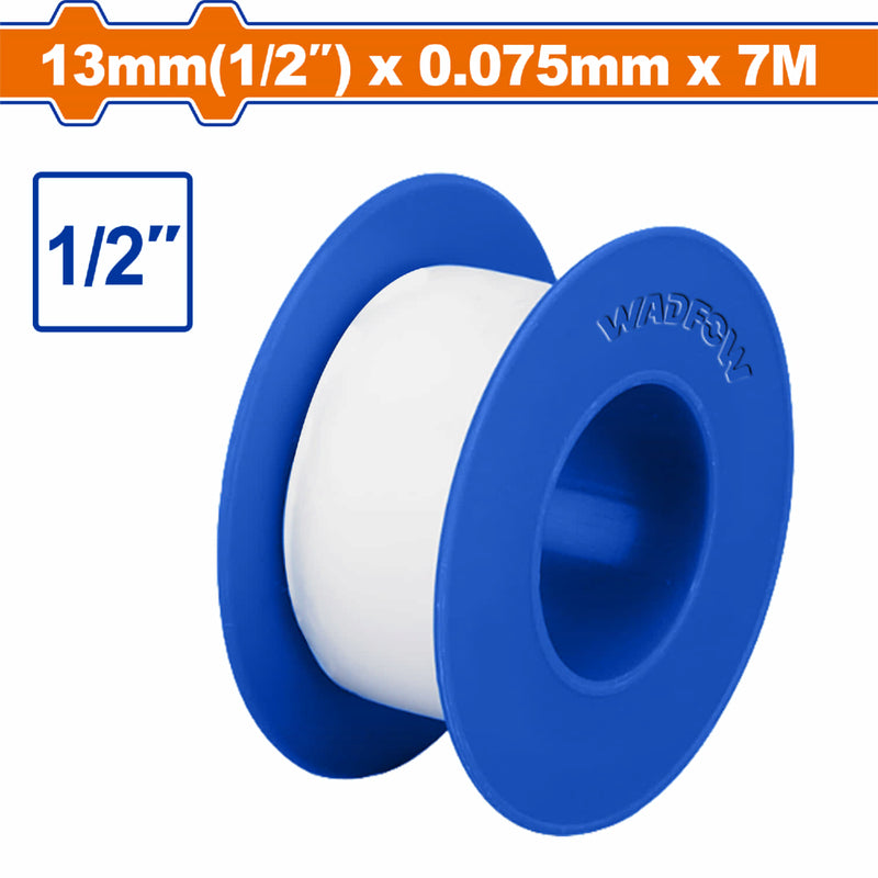 Cinta de teflon de 1/2"x7m Espesor: 0.075 mm Ideal para sellar conexiones y roscas. Tape de teflon