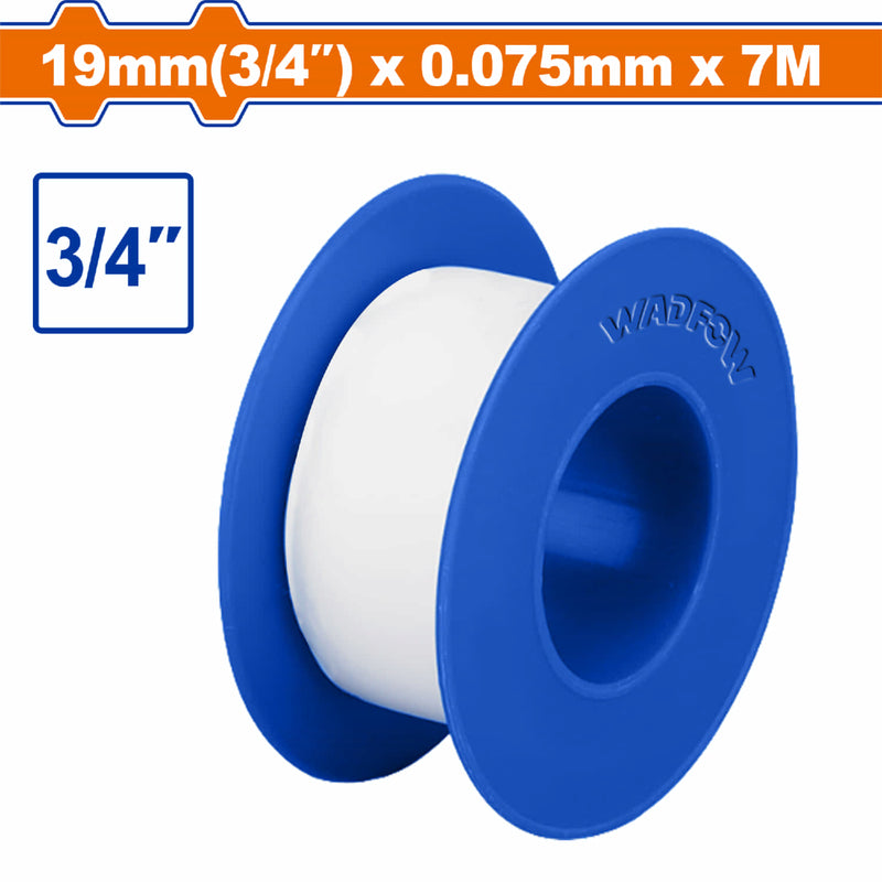 Cinta de teflon de 3/4"x 7m espesor: 0.075 mm Ideal para sellar conexiones y roscas. Tape de teflon