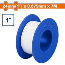 Cinta de teflon de 1"x7m espesor: 0.075 mm Ideal para sellar conexiones y roscas. Tape de teflon