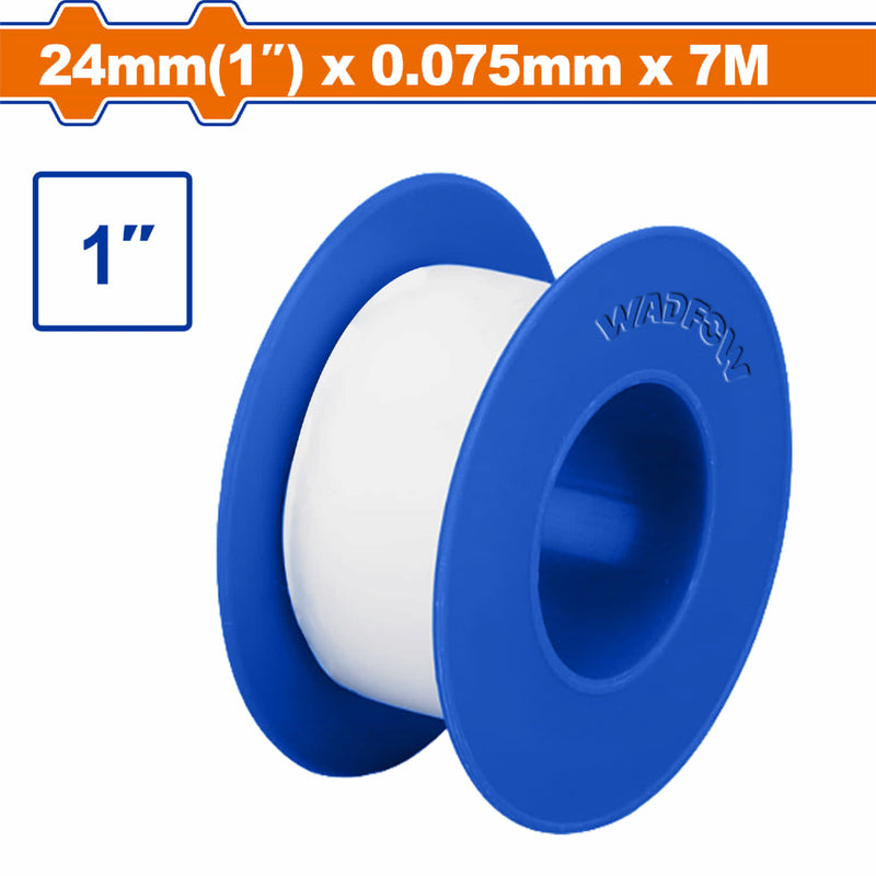 Cinta de teflon de 1"x7m espesor: 0.075 mm Ideal para sellar conexiones y roscas. Tape de teflon