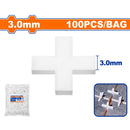 Cruz Espaciador de Baldosas. Separador de Baldosas 3mm Paquete 100 pzas. Set