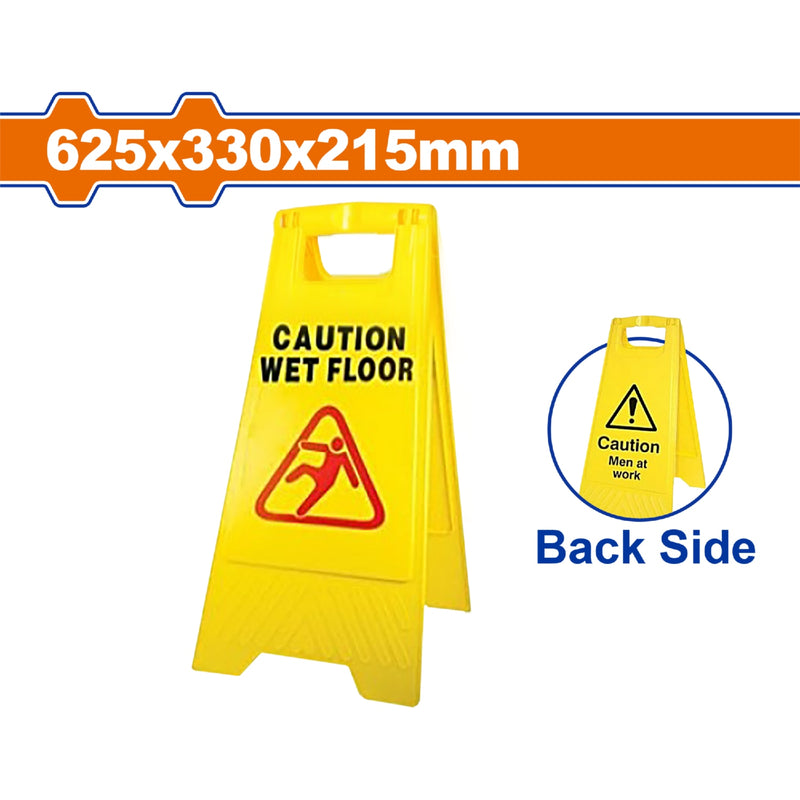 Señal piso mojado o húmedo para evitar resbalones. Plegable con asa. 625×330×215mm