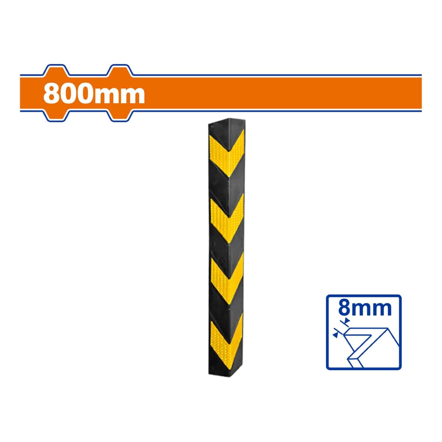 Protector De Goma Columna Para Garajes Y Estacionamientos. Tipo Esquinero. 800Mm.