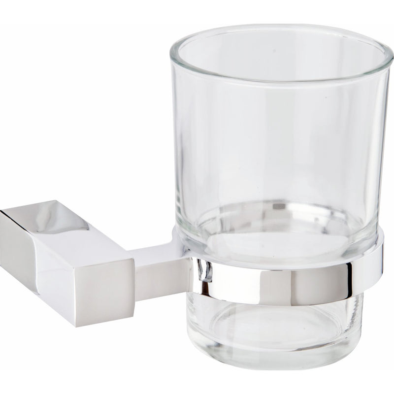 Porta vaso cepillos de dientes para pared acabado cromo