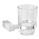 Porta vaso cepillos de dientes para pared acabado cromo