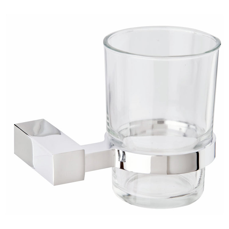 Porta vaso cepillos de dientes para pared acabado cromo