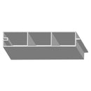 Perfil Lama para Puertas - Fijos - Portones. Espesor 1.2 mm. Largo 5.85 mts. Acabado Blanco