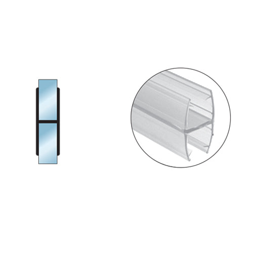 BURLETE DE VINIL UNION DE VIDRIO CON VIDRIO PARA 8-10 mm 7 PIES DE LARGO.