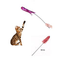 Juguete para Gato varita con cintas. Color Rojo Tamaño 50cm