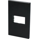 Placa para  Interuptotores/ enchufes  1 módulo color negro 1/3 Surtek.