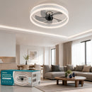 Abanico de Techo Ventilador LED (Color Blanco). 20" (50 cm de diametro) 3 Tonos de Luz. Ventilador Silencioso 110V.