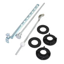 Grifo y drenaje de lavamanos de plástico con acabado cromado mezclador de 2 mandos, diseño de lujo.