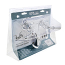 Grifo y drenaje de lavamanos de plástico con acabado cromado mezclador de 2 mandos, diseño de lujo.