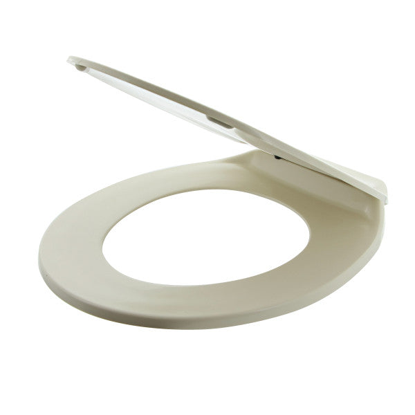Tapa de asiento semi redondo para inodoro. Color hueso