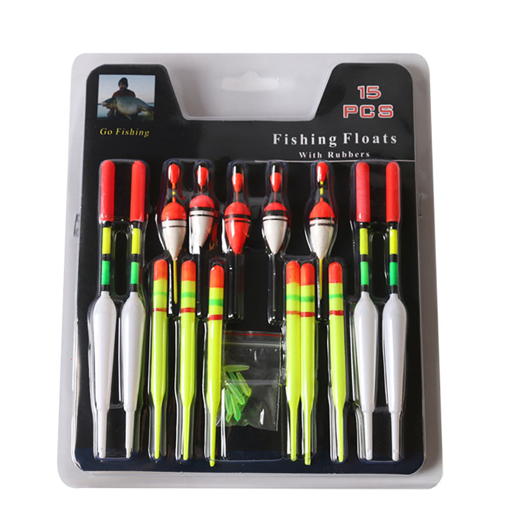 Kit de flotadores Bobbers pesca 15 pzas.
