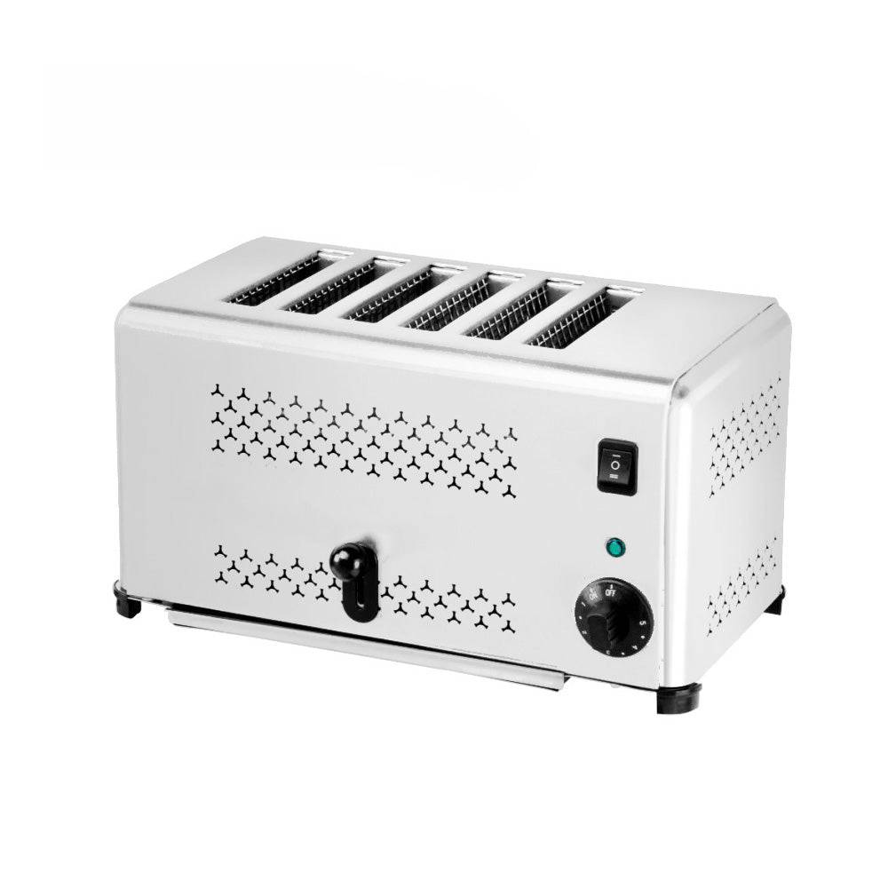 Tostador De Pan De 6 Rebanadas Timer De 0-5 Min 3.24 KW 420*220*215 Mm 110 60 Htz (1 Año)