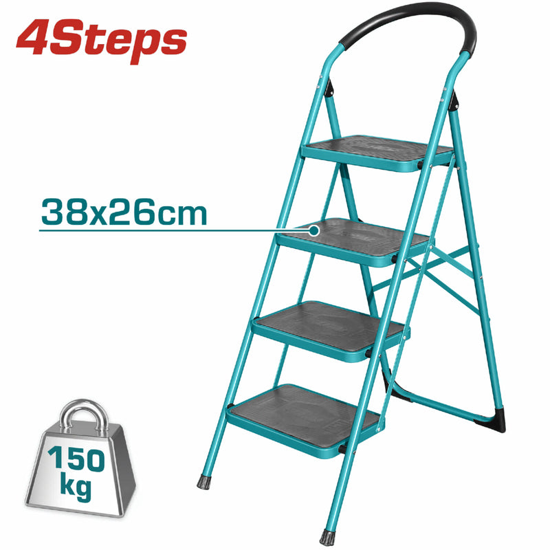 Escalera de 4 peldaños metálica  TOTAL TOOLS
