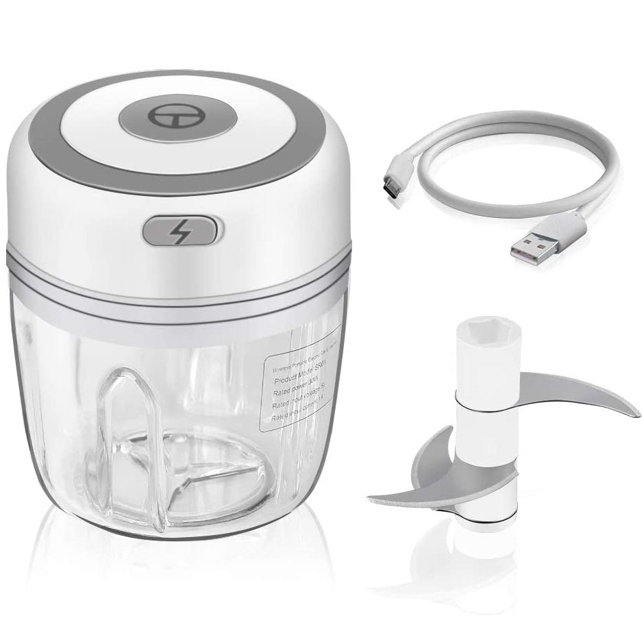 Mini procesador de alimentos eléctrico recargable con USB de 250ml