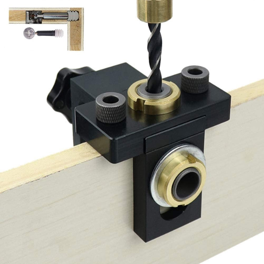 Kit de plantilla guía multifuncional para perforación de agujeros para madera 2 en 1