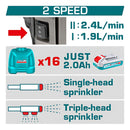 Fumigadora 16L Asperjadora Rociador de 20V Inalámbrica con dos velocidades 5BAR. No incluye batería ni cargador.