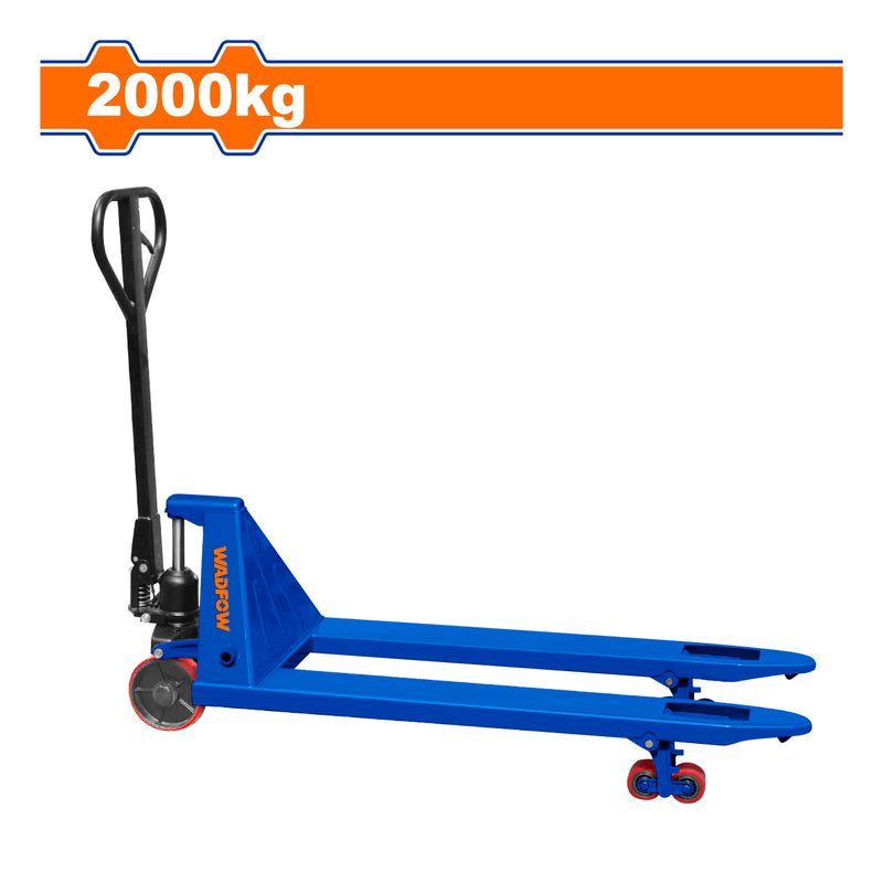 Transpaleta Manual de Tijera 2000Kg. Alt. Min\Max: 75 x 190mm. Distancia entre uñas: 250mm.