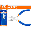 Mini alicate de combinación 115mm (4.5") Pulido y antióxido. Con mango de plástico.