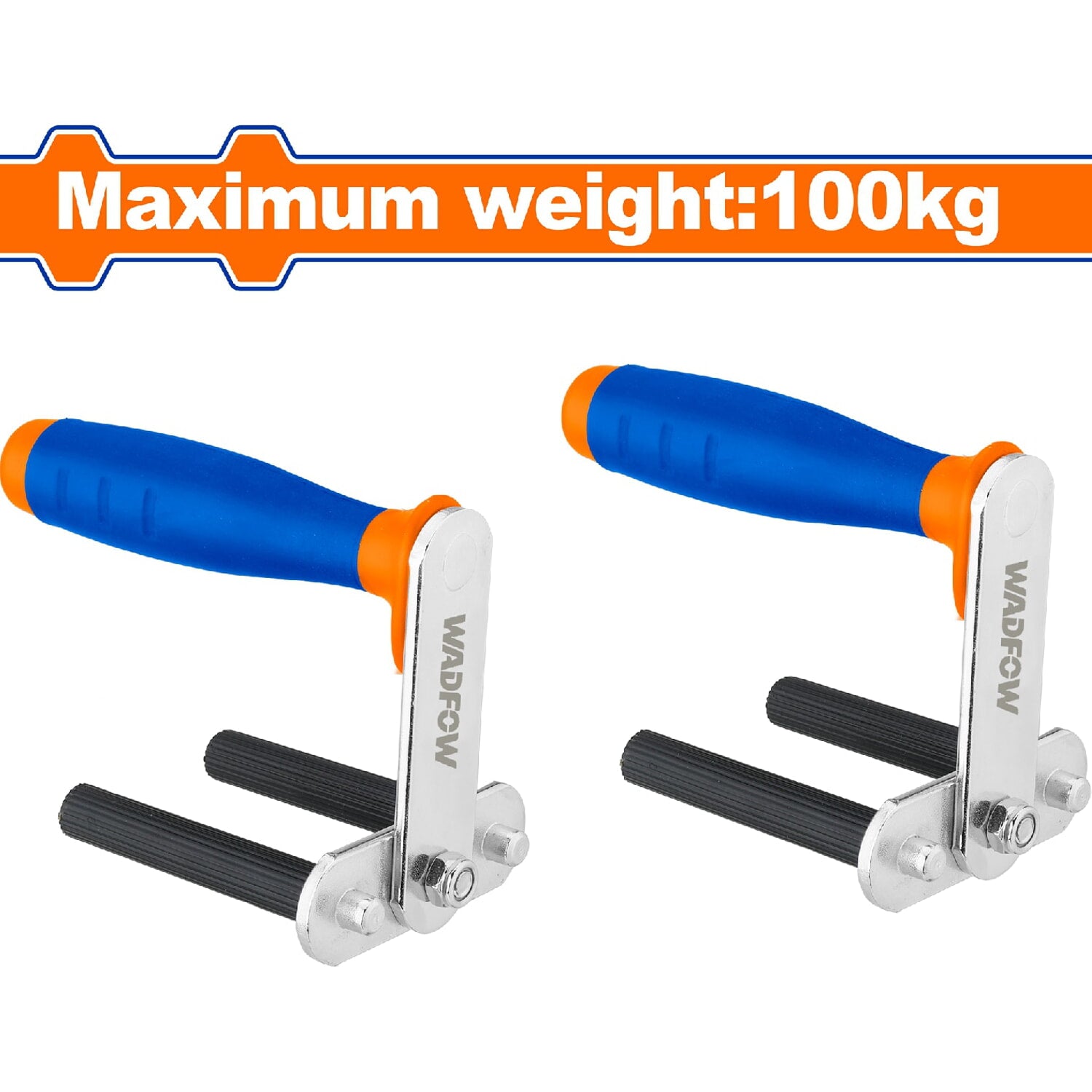 Portador de plancha para Drywall (1 par) Peso máx: 100kg. Mango blando. Fácil transporte.