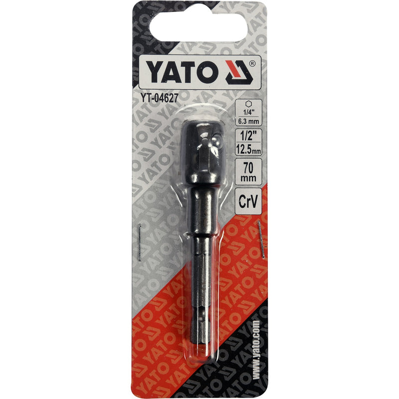 Adaptador Socket vástago hexagonal extensión 1/2" 70 mm largo