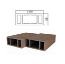 Pergola WPC Tubo Rectangular 2" x 4" Acabado Madera Cedro Exteriores 100x50x2900mm