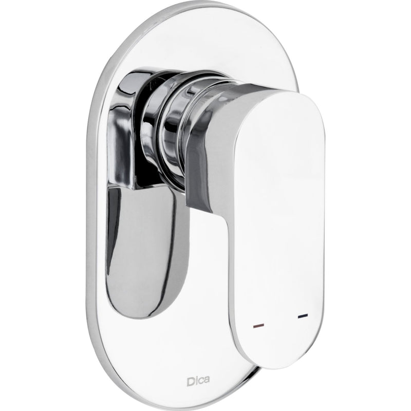 Llave de palanca maneral para ducha. Para empotrar en regadera. Mezcladora monomando