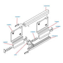 Perfil Inferior Zócalo Para Puertas Corredizas De Vitrina. 2Mts. Anodizado. Para Vidrio 5-6 Mm.