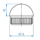 Tapa Semiesferica Para Tubo De 42.4Mm.