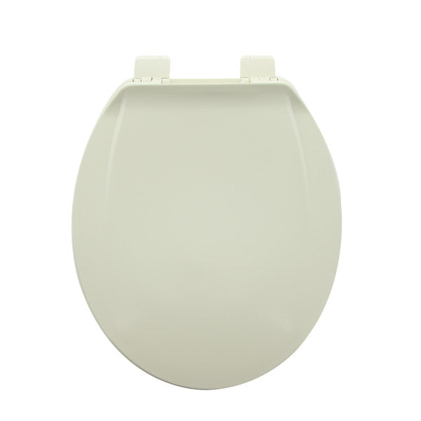 Tapa de asiento semi redondo para inodoro. Color hueso