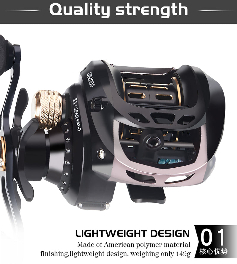 Carrete pesca Ultraliviano GB2000 casting Diestros