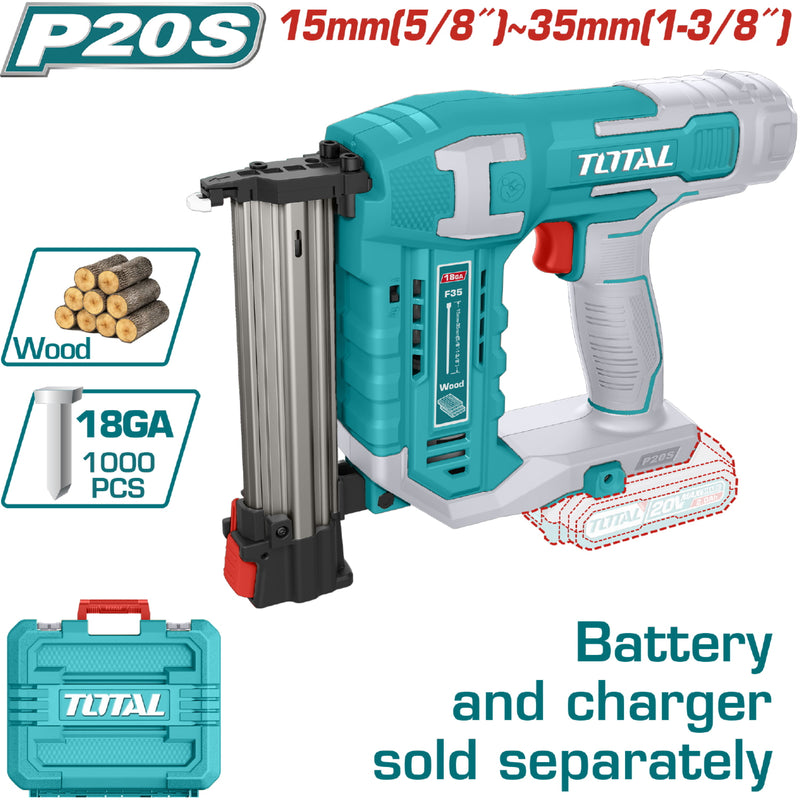 Clavadora madera inalámbrica 20V de iones de litio. Clavos tipo F15~F35 capacidad clavos:105pzs