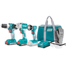 Kit Combo Inalambrico 3 pzas de 20v. Taladro Atornillador. Taladro funcion de Impacto y Linterna