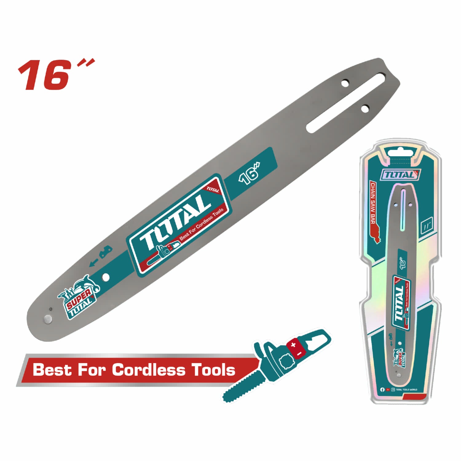 Espada de 16" para Motosierras Inalámbricas.