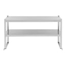 REPISA DE MESA DOBLE 180CM LARGO ACERO INOXIDABLE