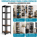 Estantería Metálica de 5 Repisas Ajustables (180x40x40cm) Estante Organizador de Acero con Capacidad de 90Kg por Nivel.