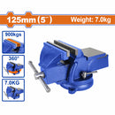 Prensa de Banco de 5" Base giratoria 360º. Con Yunque, 7.5Kg. Hierro fundido.