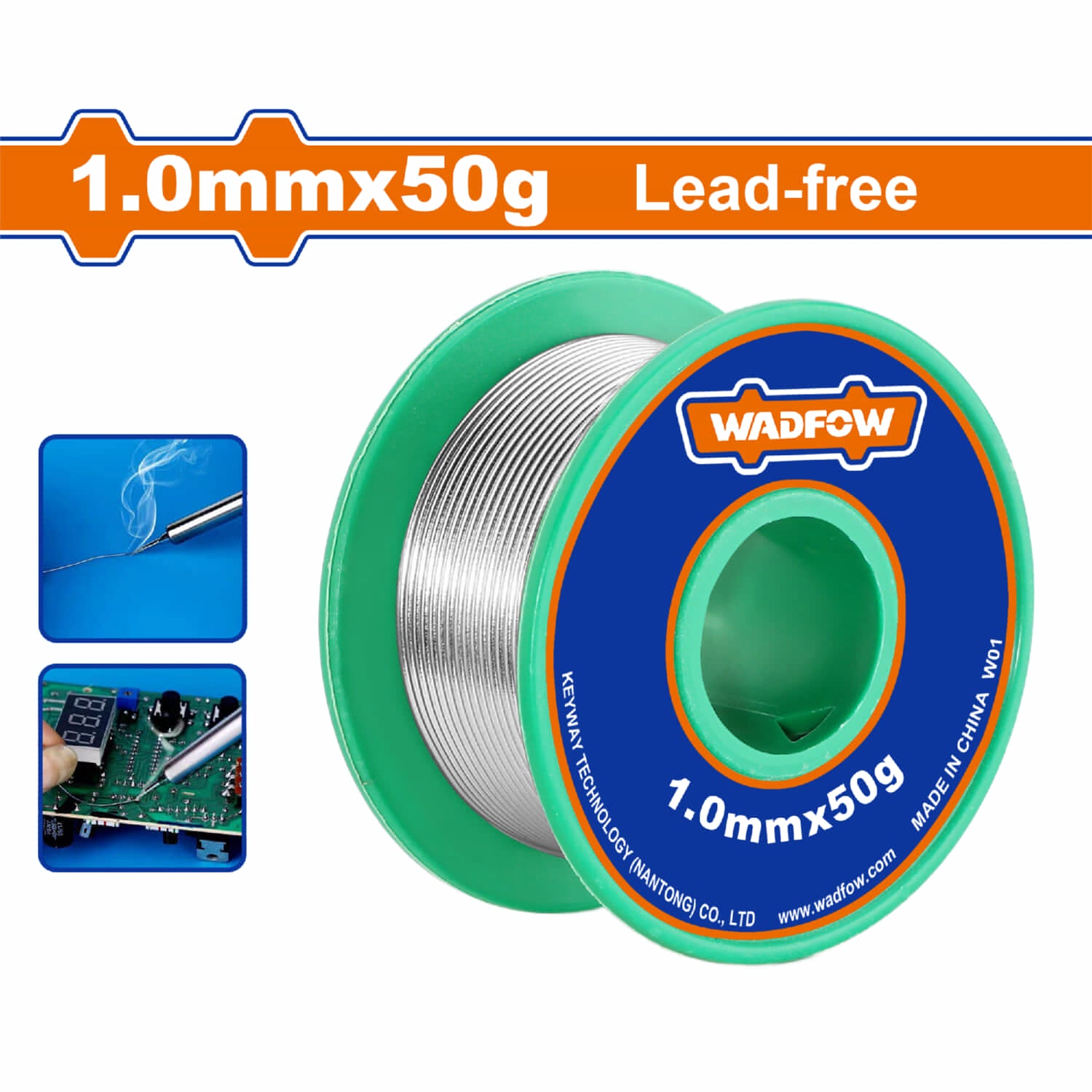 Rollo cautin estaño alambre de soldadura sin plomo 1.0mmx50g Soldar en 227°C Carrete Hilo 99.3%Sn+0.7%Cu