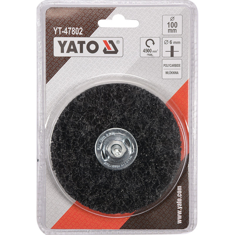 Rueda Nylon negra abrasiva cepillo circular para taladro 4" elimina óxido, pintura