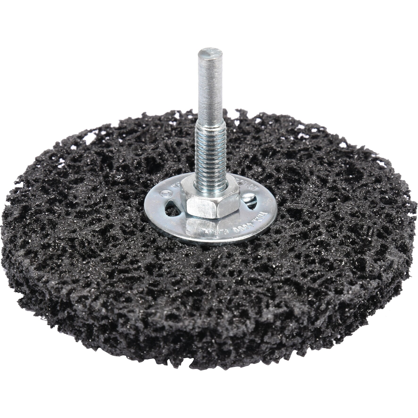 Rueda Nylon negra abrasiva cepillo circular para taladro 4" elimina óxido, pintura