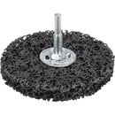 Rueda Nylon negra abrasiva cepillo circular para taladro 4" elimina óxido, pintura