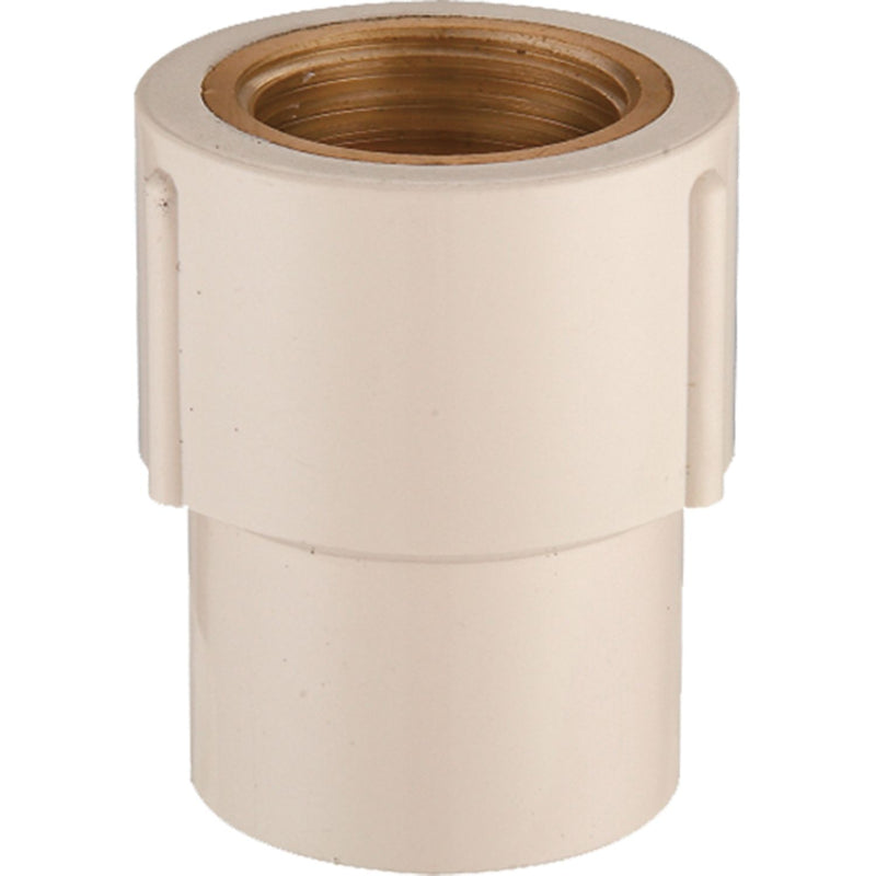 Adaptador hembra CPVC con inserto metálico bronce roscado 1/2"