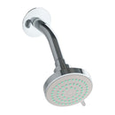 Regadera ducha ecológica de cebolla con brazo y chapetón. Cuerpo ABS .Brazo  y chapetón en acero.