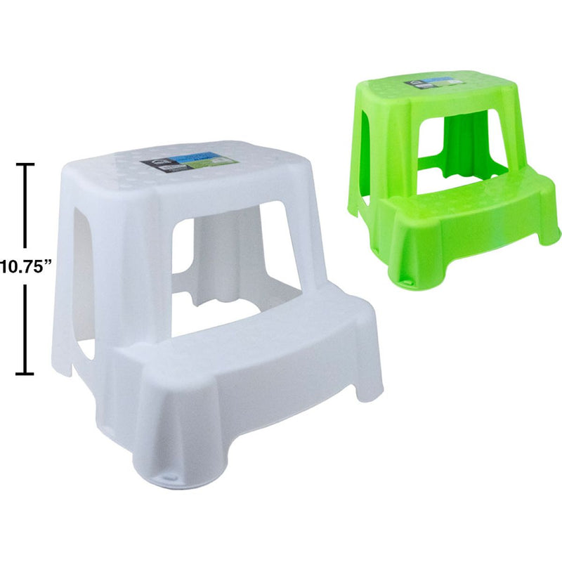 Taburete con peldaños con pies de goma 14 "x" 14x10.5 " (1 Pza) (colores variados al azar)