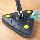 Trapeador Triangular Con Escurrido Automático Y Cabezal Giratorio 360°. Lampazo Con Mopa de Microfibra. Exprime Fácil.
